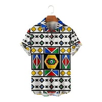 Лятна етническа Арт модел специална печат риза удобна риза за мъже
