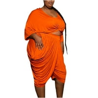 Шорти за жени клирънс $ 5, печат плюс размер плажен костюм екипировки Топ оранжеви летни шорти Размер л