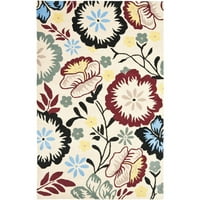 Soho Lily Floral Wool Area Rug, слонова кост мулти, 5 '8'