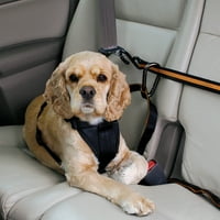 Kurgo Auto Zipline за кучета, регулируема каишка за безопасност на кучетата, каишка за домашен любимец, намаляване на разсеяното шофиране, включва клипове за каране на кучета и карабинер, крака