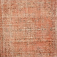 Ahgly Company Indoor Rectangle Contemporary Orange Abstract Area Cures, 4 '6'