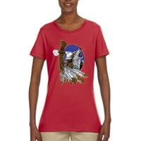 Eagle и Howling Wolf Americana American Pride Дамска тениска, червена, средна