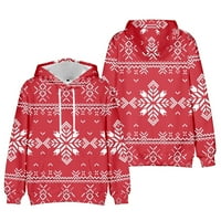 Cuoff Hoodies Sweatshirt Winter Christmas Printed пуловер с дълги ръкави за и WO през пролетта и есенните качулки за мъже розово 2x