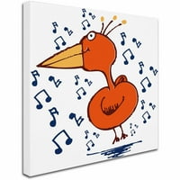 Търговска марка изобразително изкуство Музика птица платно изкуство от Карла Мартел