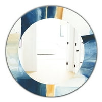 Дизайнарт' индиго панел Ив ' модерно огледало-овално или кръгло огледало за стена
