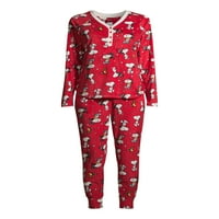 Snoopy Women и Women Plus 3-части за подарък за пижама с чорапи с чорапи с чорапи с чорапи