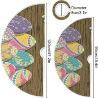 Великденска пола на дърво цветни яйца зайче коледни коледни дърво пола стойка за мат за празнично парти декорация на закрито на открито