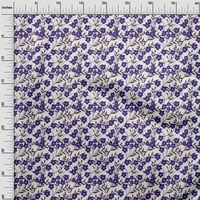 OneOone Polyester Spande Purple Fabric Деца флорален шивашки материал за печат на двора широк