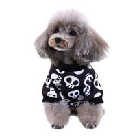 Хелоуин кученце комбинезон череп риза домашен любимец пижама боди за малки и средни кучета