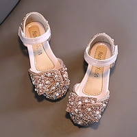 Теглени момичета сандали малки деца бляскави рокли обувки с ниски пети пайети принцеса сандали малко дете сватбени обувки за сватба