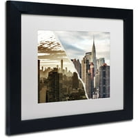 Търговска марка изобразително изкуство небостъргачите платно изкуство от Филип Хюгонар бял мат, черна рамка