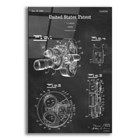 Epic Art 'Film Camera Blueprint Patent Chealdboard, „Acrylic Glass Wall Art, 16 „ x24 “