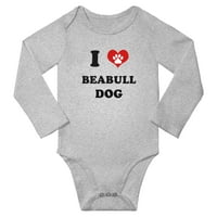 Сърце Beabull Dog Baby Long Rompers