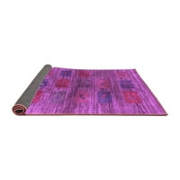 Ahgly Company Indoor Square Abstract Purple Contemporary Area Rugs, 8 'квадрат