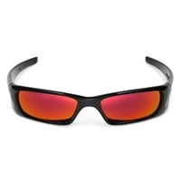 Walleva Fire Red Polarized Renebual Alense for Oakley Crankcase Sunglass