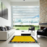 Ahgly Company Indoor Rectangle Резюме кафяви абстрактни килими, 8 '10'