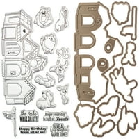 Art Impressions Critter Cubbies Clear Stamp & Die Set-Dog House