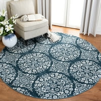 Isabella Johna Suzani Floral Area Rug, дънкова синя слонова кост, 4 '6'