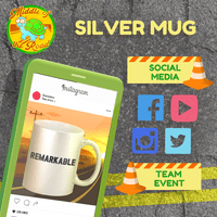 Miso Happy - 11oz Ceramic Silver Coffee Cup