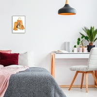 Ступел индустрии оранжево Йорки кученце мода чанта аксесоари в рамка стена изкуство, 14, дизайн от Зивей ли