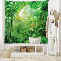 Природна гоблена, зелена тропическа гора в парк на тропическа снимка на Рика, плат за окачване на плат за спалня в спалнята, 23 28