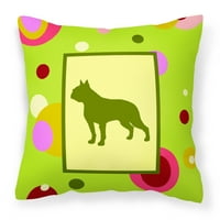 Carolines Treasures CK1109PW Boston Terrier Декоративно платно възглавница, 14HX14W, Multicolor