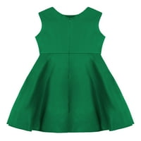 iefiel деца момичета сатен без ръкави принцеса рокля елегантна а-линия сватбена шаферка парти рокли зелено 14