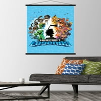 Minecraft: Legends - Blue Wall Poster с магнитна рамка, 22.375 34