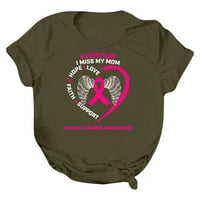 Рак на гърдата риза за жени рак на гърдата Информираност ризи Розова Панделка дъга Тениски рак Къси ръкави