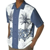 Ризи за мъже Мъжки лятна ваканция Туризъм плаж модна тенденция Небрежна 3D дигитална печат с къси ръкави ризи мъжки ризи