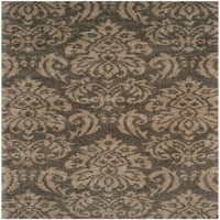 Флорида Desmond Damask Plush Shag Runner Rug, Smoke Beige, 2'3 7 '