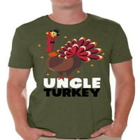 Неудобни стилове Деня на благодарността на тениската чичо пуйка ризи за мъже