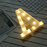 Wofedyo Home & Kitchen Alphabet LED буква светлини светлини нагоре бели букви, стоящи висящи i White 20*25*4.5