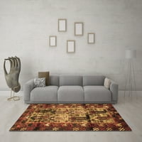 Ahgly Company Indoor Round Персийски кафяви традиционни килими, 4 'кръг