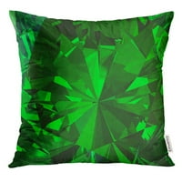 Зелен Абстрактен изумруден диамант 3д красива калъфка за възглавница