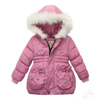 Детска рокля бебе малко момиче Водоустойчив зимно палто сгъстен Руно облицована яке топло дълго Фъргарн