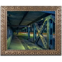 Търговска марка изобразително изкуство вампирски мост 2 платно изкуство от Джейсън Шафър, Златна украсена рамка