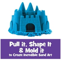 Кинетичен пясък, оригиналната сензорна играчка за игра на плесен за деца, синьо, lb. Заледима чанта, на възраст 3+