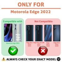 TalkingCase Slim Phone Case, съвместим за Motorola Edge, Wood Grain Print, W стъклен екран, леко тегло, гъвкав, Soft, USA