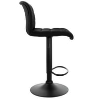 Елама регулируема бар стол в сиво с черна основа