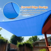 ArtPuch 7'x20'Customize Sky Blue Sun Shade Sail Търговски стандартен UV блок GSM, вода и въздух Пропусклив, тежък натоварване, Carport Patio Outdoor -