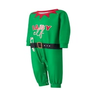 Vigorbear Family Christmas Pajamas Set Elf Squad отпечатан съвпадащ PJS Комплект коледни празнични спални дрехи за бебета момчета момичета жени мъже