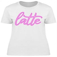 Тениска с неонов подпис Latte Coffee жени -изображения от Shutterstock, женска среда