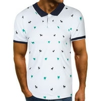 Тениски на корашан мъжки, модна личност Мъжки летни ежедневни тънки тениски с къси ръкав топ блуза, ризи за мъже