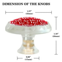 Коледни прозрачни копчета за кухненски шкаф шкаф скрин чекмедже чекмедже дърпа дръжки около домашния декор
