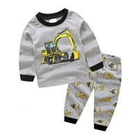 Момчета пижами комплекти памук pjs малко дете с дълъг ръкав заспиване детски дрехи комплекти динозаври, 1-7y