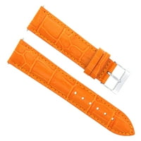 Кожена лента за каишка за Ulysse Nardin Watch Bracelet Orange Orange