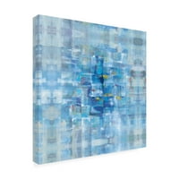 Търговски марки изобразително изкуство 'абстрактни квадрати синьо' платно изкуство от Данхуей най
