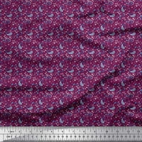 Soimoi Japan Crepe Satin Fabric Floral & Paisley Shirting отпечатъци от плат по двор широк