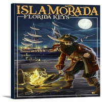 Исморада, Флорида Кийс - Пират и съкровище - Плакат за пресата на Lantern